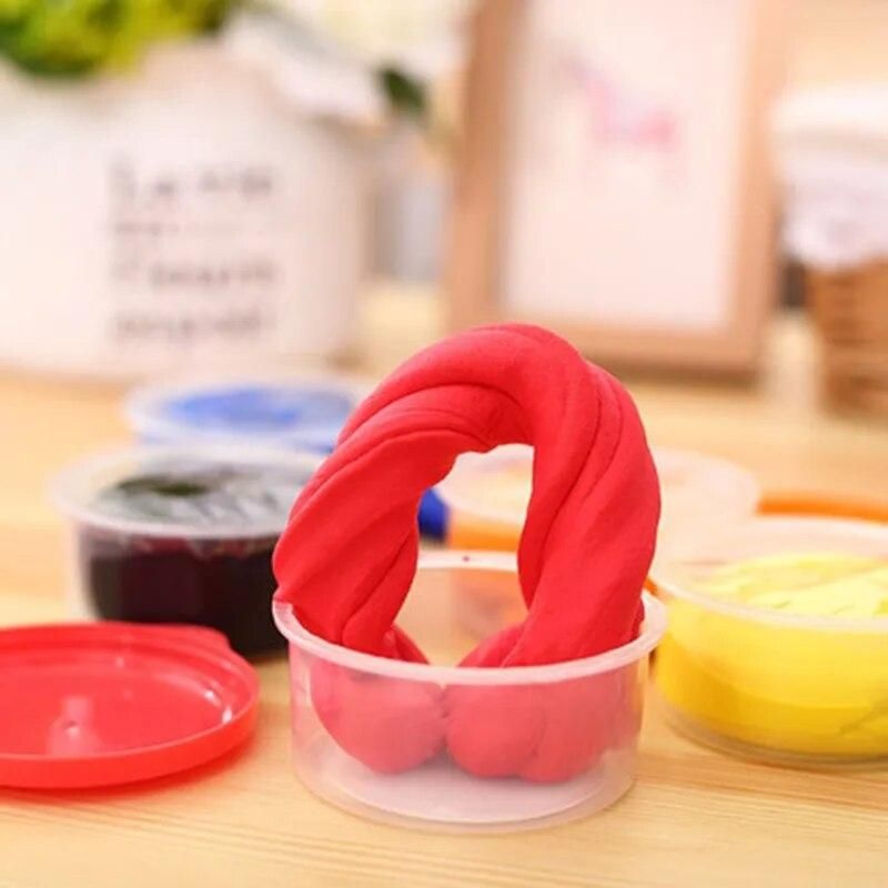 24Pcs Air Drying DIY Malleable Polymer Modeling Clay Playdough Tools Soft Blocks Plasticine  Playdoughs With Plastic Box  TY0175