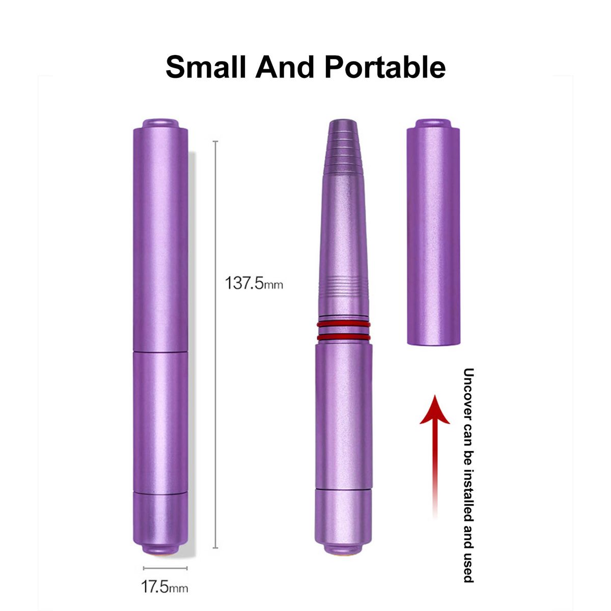 The Pen Cap Type Nail Polishing Machine USB Charge Straight