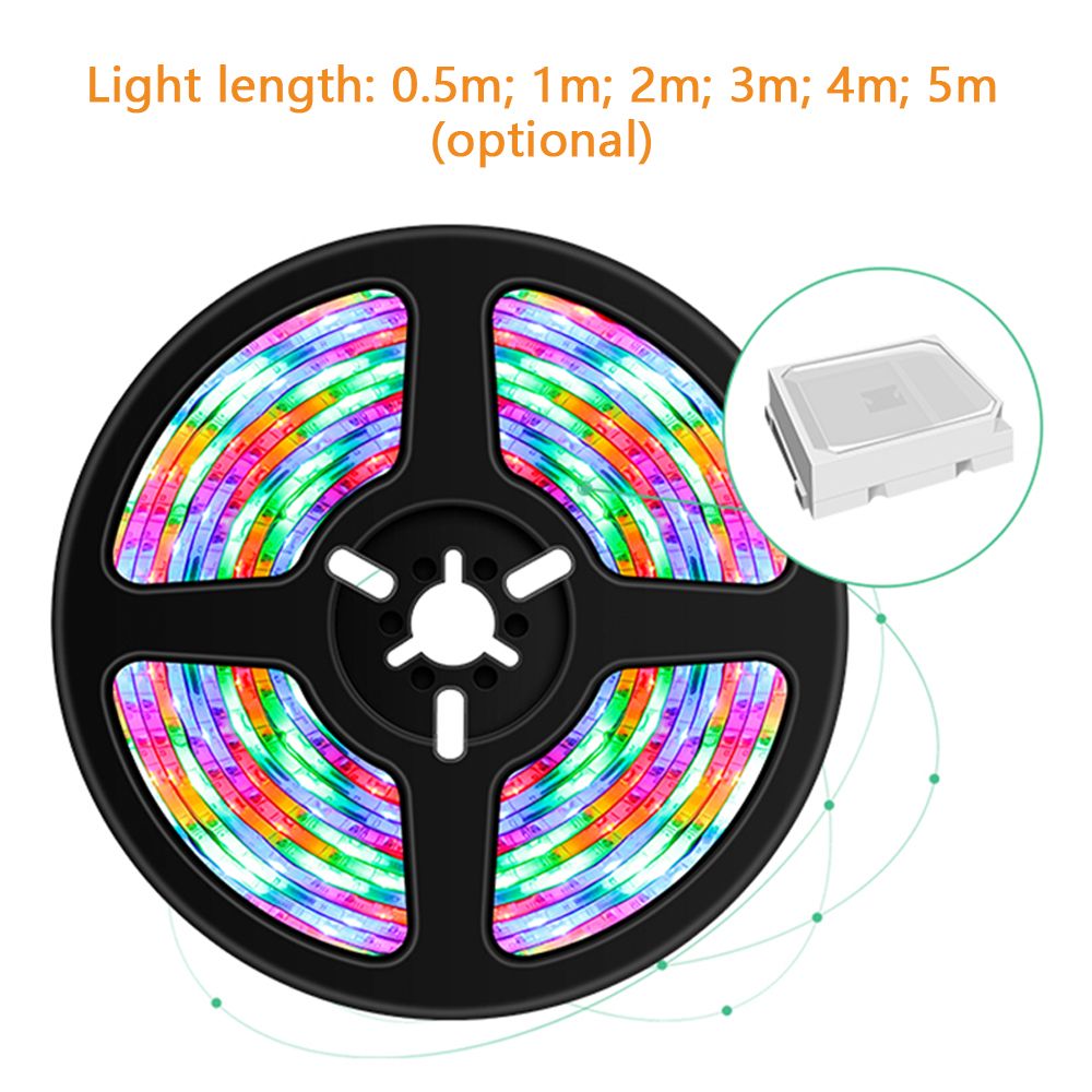 USB Dimmable RGB Colorful LEDs Strips Light With IR Remote Control 16 Colors & 4 Lighting Modes 5m 300LEDs