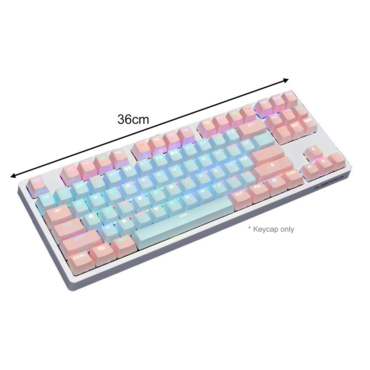 87Pcs/Set Keycap Color Matching Light-proof PBT-Blue Pink