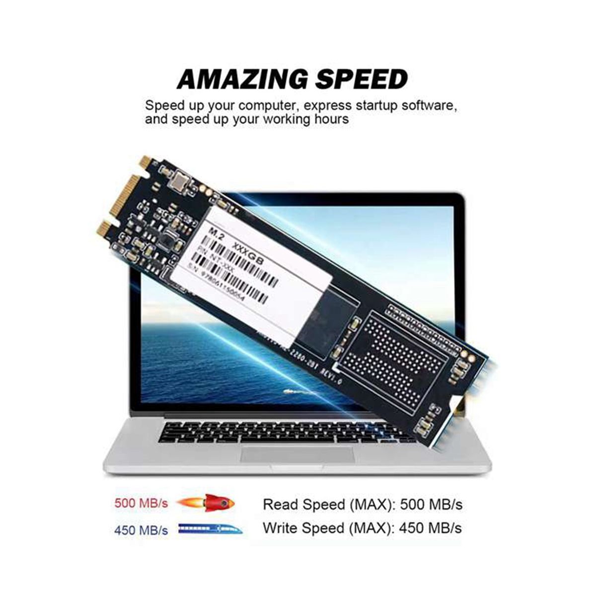 M.2 NGFF SSD M.2 SATA3 1TB Solid State Drive 2280 Internal H