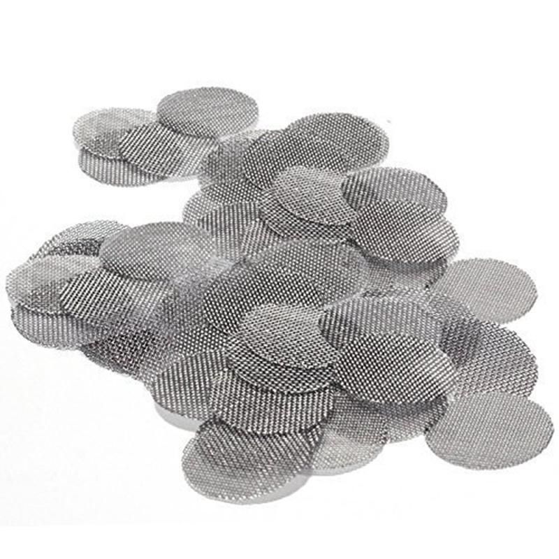 150 Pieces Stainless Steel Screens Pipe Screens Smoking Pipe Screen Filters with Storage Box
