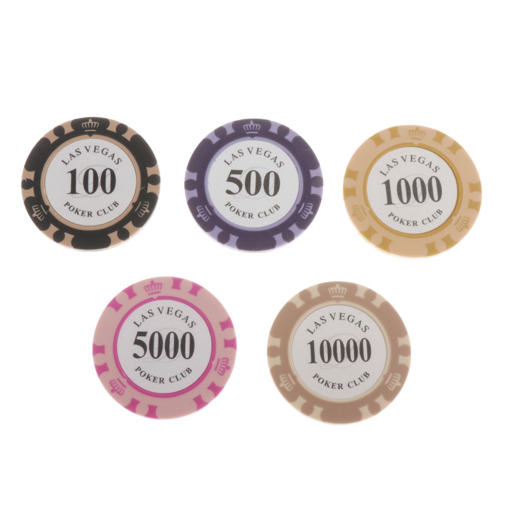 100 Pieces Chips Striped Poker Chips Set Casino Supply Cards Game