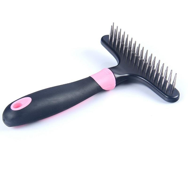 Dog Comb Brushing Pet-Supplies Double Row Pins Grooming