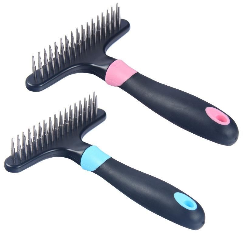 Dog Comb Brushing Pet-Supplies Double Row Pins Grooming