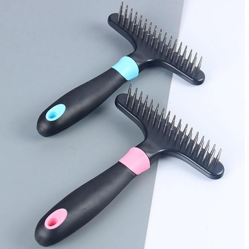Dog Comb Brushing Pet-Supplies Double Row Pins Grooming