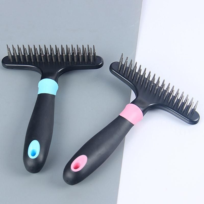 Dog Comb Brushing Pet-Supplies Double Row Pins Grooming