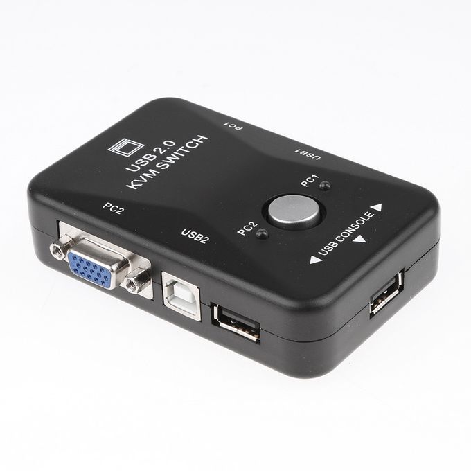 USB2.0 2-Port KVM Switcher Switch Box Mouse / Keyboard / VGA Video