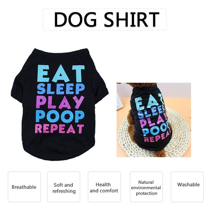 Dog Shirt Dog T-Shirts Dog Spring Summer Clothes Printed-S