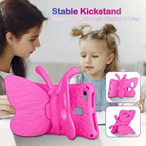 Butterfly Case For Galaxy Tab A 8.0 2019 Sm-t290 - Sm-t295 - Pink