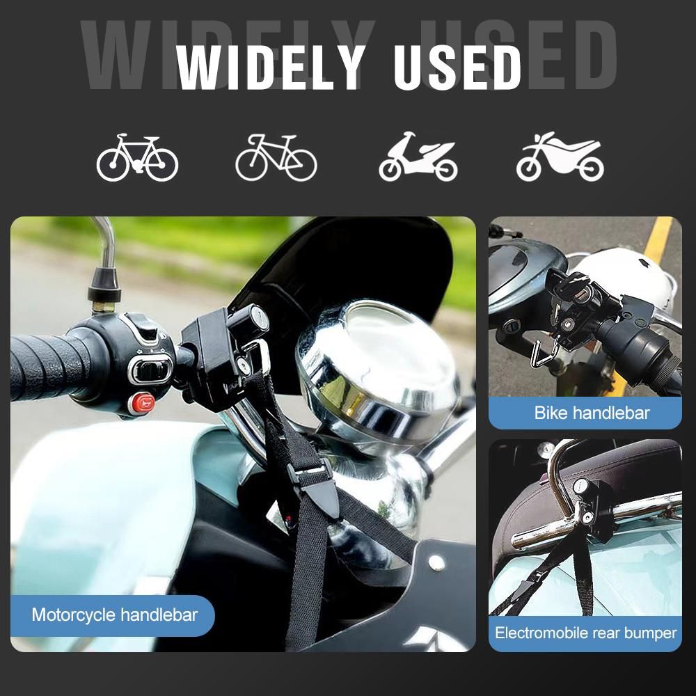 Motorcycle Helmet Lock Anti-Theft Bicycle Helmet Security Locks with 2 Keys and Installation Tool