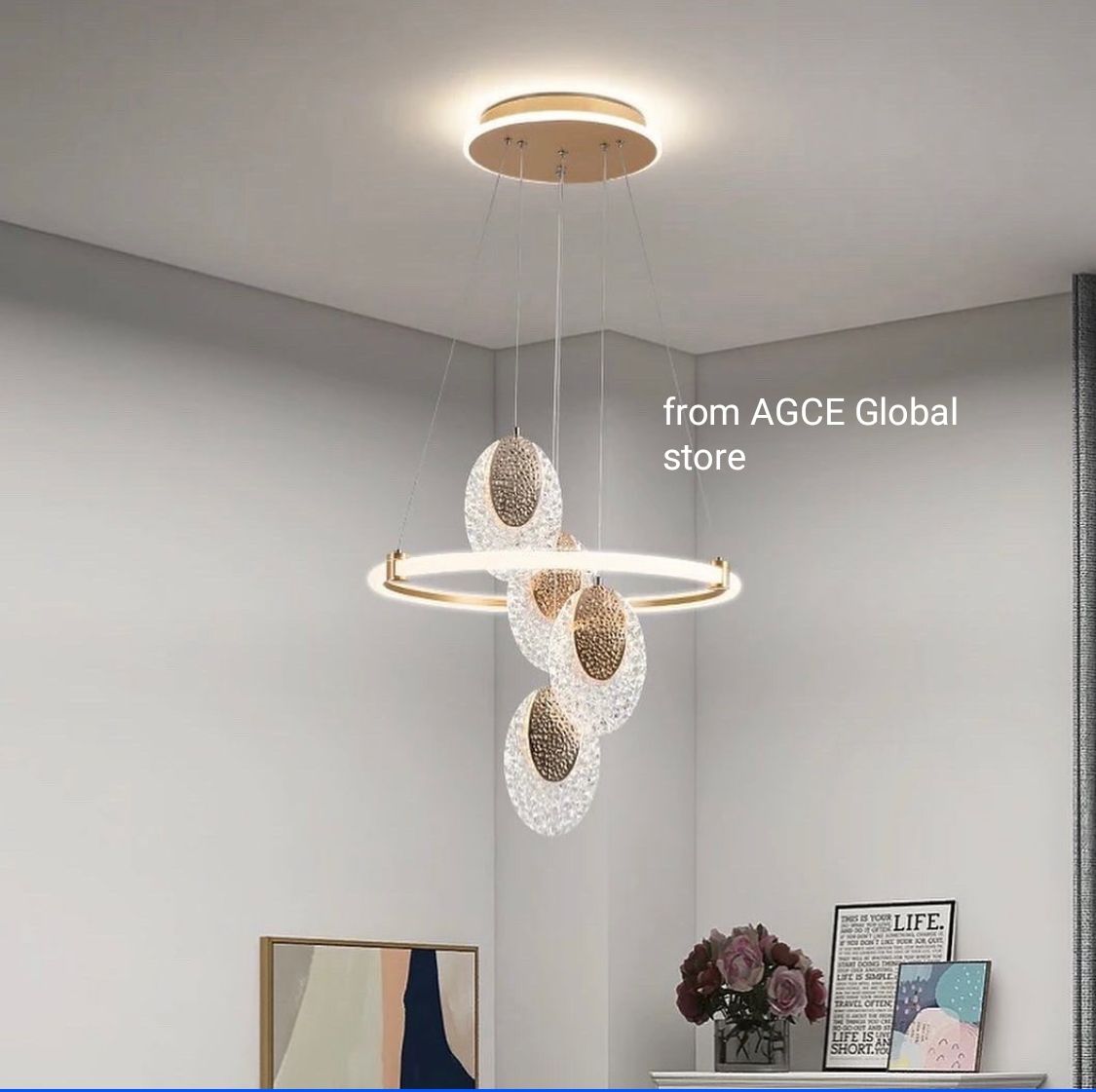 LED Unique Dropping Chandelier Light Ceiling Wall Pendant