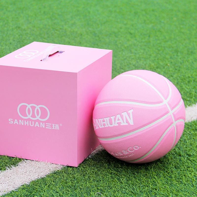 Basketball Pink Girls' Indoor and Outdoor Training PU Basketball