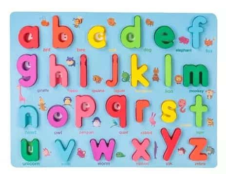 Montessori Learning Wooden Alphabet Board- Lower Case