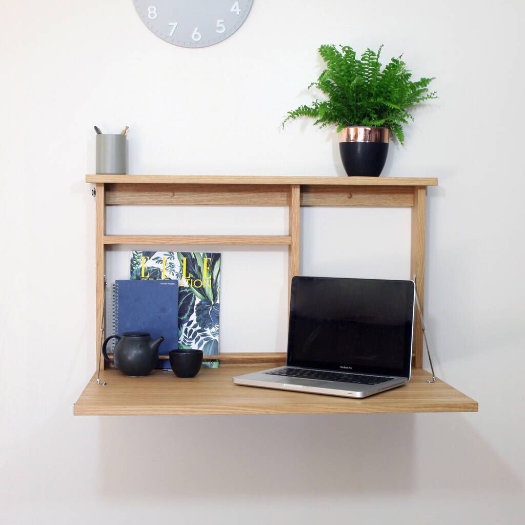 2 In 1 FLOATING DESK SHELF  - MINI WALL TABLE SHELF
