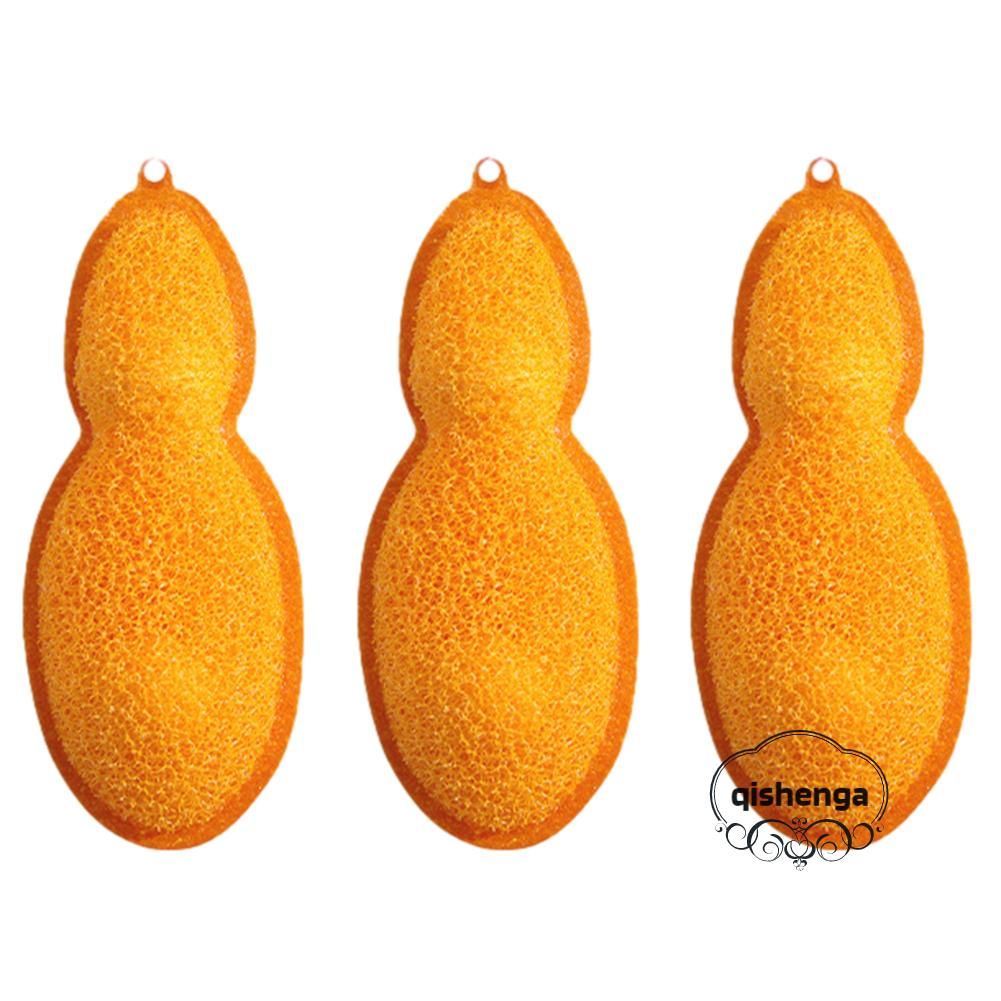 3PCS Pea Bottle Sponge Brush Reuseable Scrub Sponges Wipe