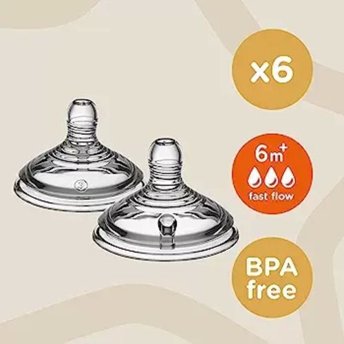 2 Pack Closer To Nature Fast Flow Bottle Teats - 6m+