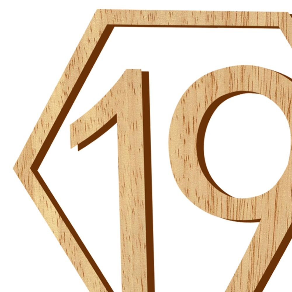 1-20 Numbers Wood Signs Wedding Hexagon Table Number Wooden