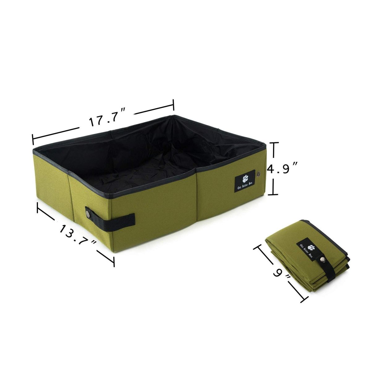 Foldable Cat Litter Box Cat Toilet Collapsible Waterproof Sandbox Pan Litter Tray Toilet Travel Pet Cleaning Supplies for Kitten
