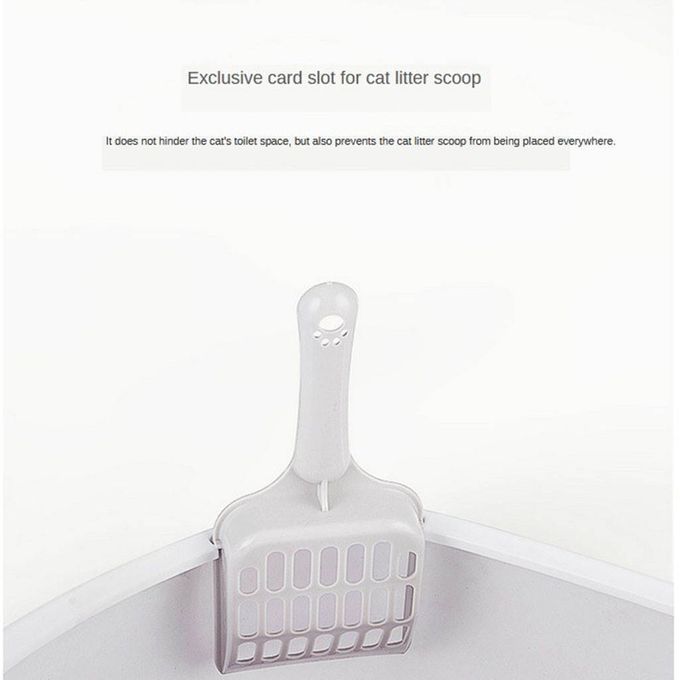 Cat Litter Box Open Top Sand Pan Training Bedpan With  Scoop