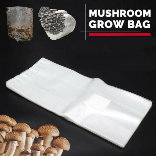 50Pcs PVC Mushroom Spawn Grow Bag Substrate Clear