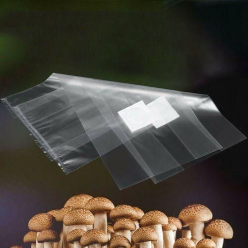 50Pcs PVC Mushroom Spawn Grow Bag Substrate Clear