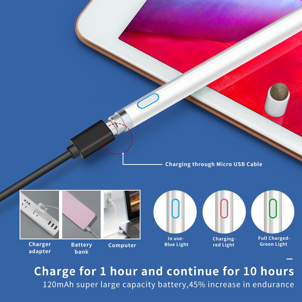 Active Capacitive Pen IPad Stylus Ios Android Compatible