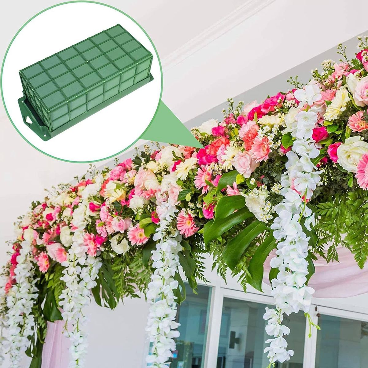 2 Pack Floral Foam Cage for Flower Arrangements Dry and Wet