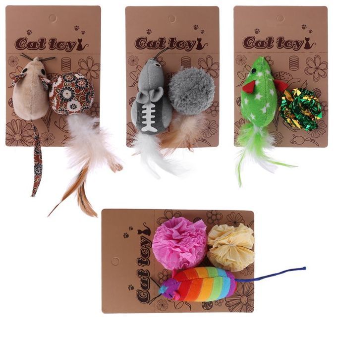 Mice Animal Cat Nip InteractiveToy Christmas Pet Products Toy For Kittens(#1)