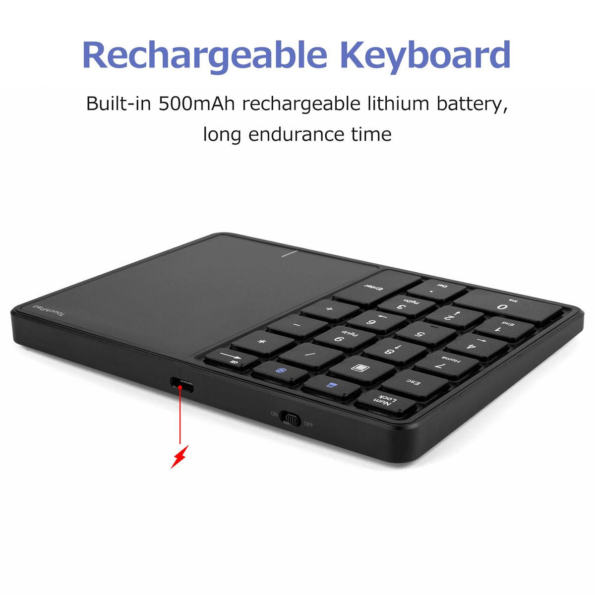 2.4G+BT4.2 Wireless Dual-mode Numeric Keyboard 22Keys