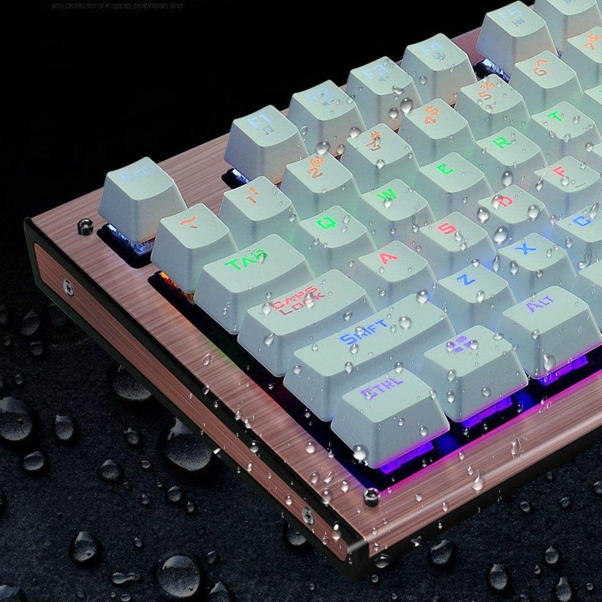 104 Keys Wired K29 LED Backlit Usb Ergonomic Mechanical Gaming Keyboard Gamer Rose Gold