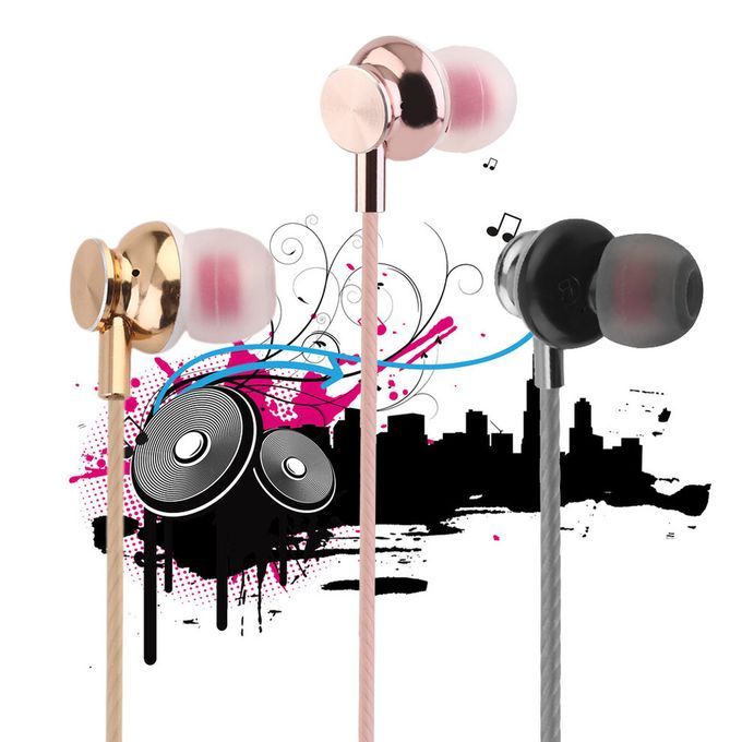 M430   Earphone 3.5mm In-ear    R B  Hifi Earphones With Mi -golden