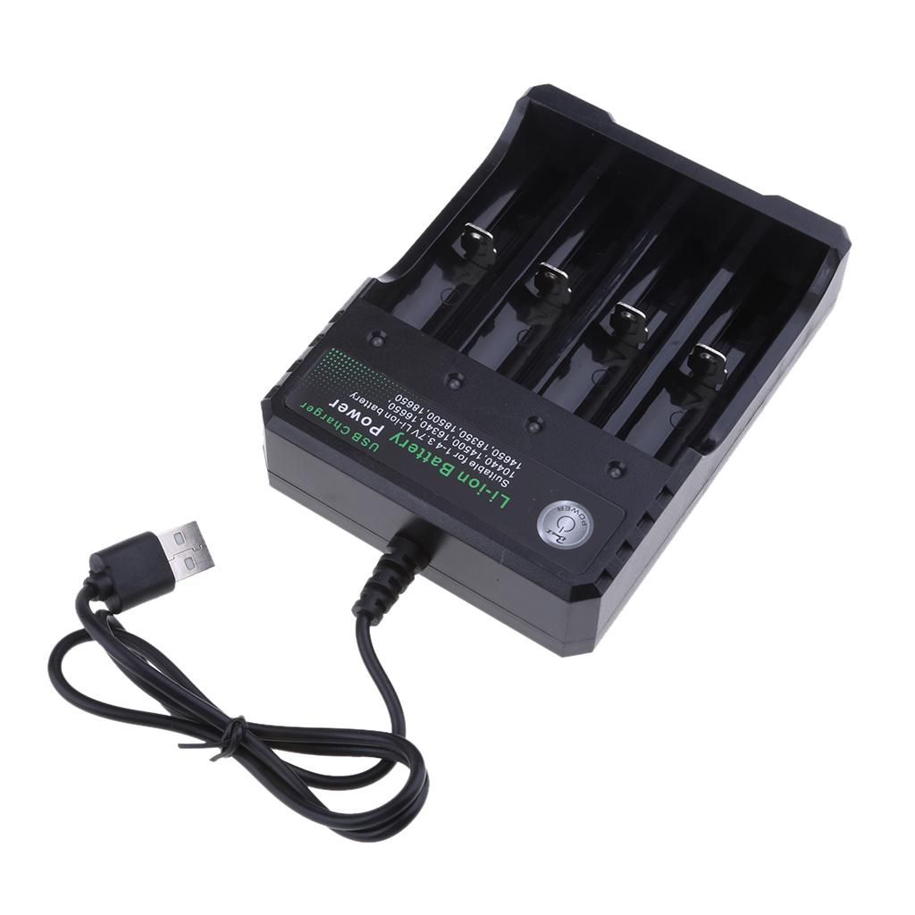 4   Slot      Charger   For   18650   Rechargeable   Battery