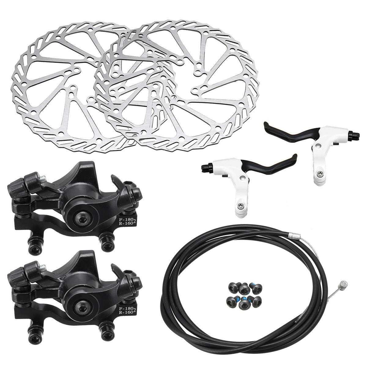 Mountain Bicycle Bike Disc Brake Front Rear Wheel 160mm Rotors Kits Tools