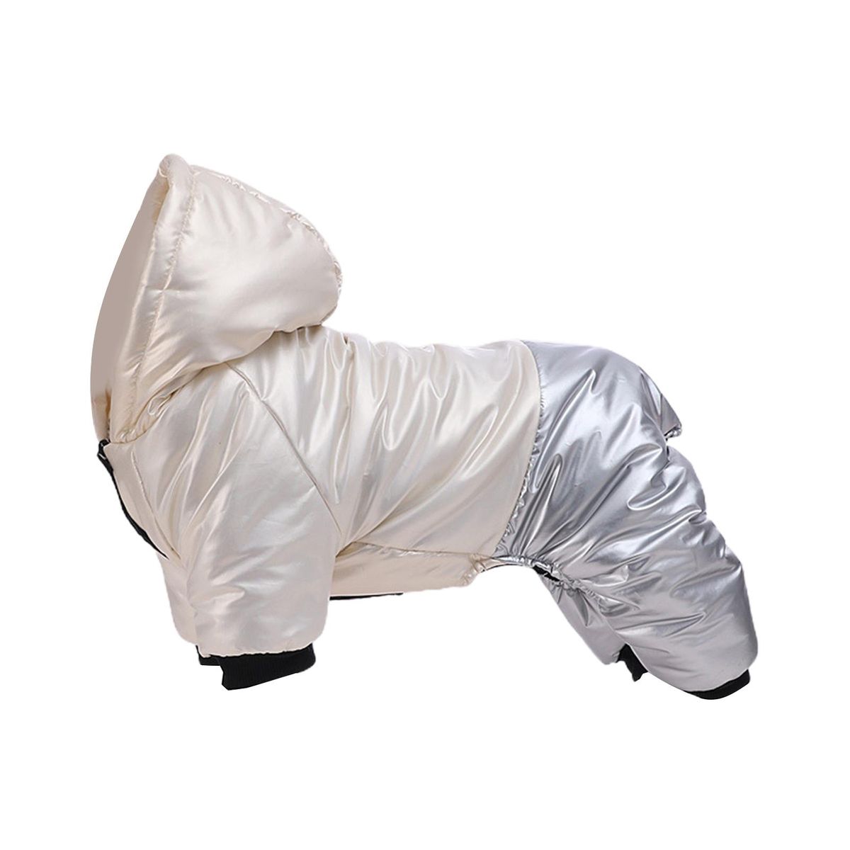 Pet Cotton Coat Pet Four-Legged Jumpsuit White