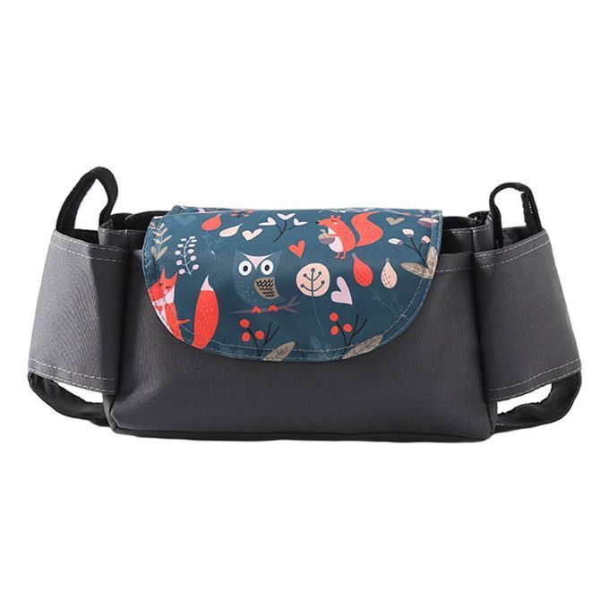 Baby Stroller Organizer Large Space Phone Bottle Cup Holder Animal