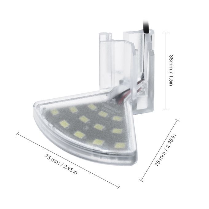 Aquarium LED Fan-shaped Clamp Lamp With 8pcs High Light