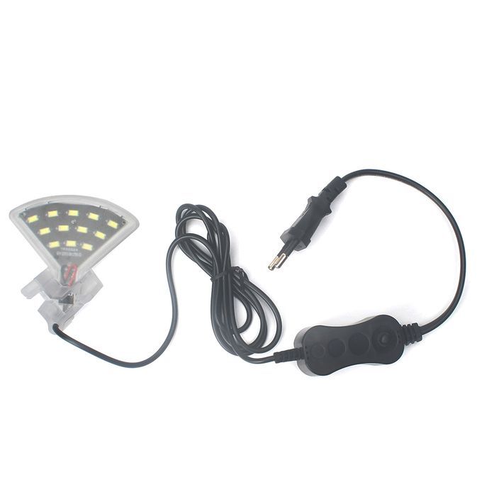 Aquarium LED Fan-shaped Clamp Lamp With 8pcs High Light