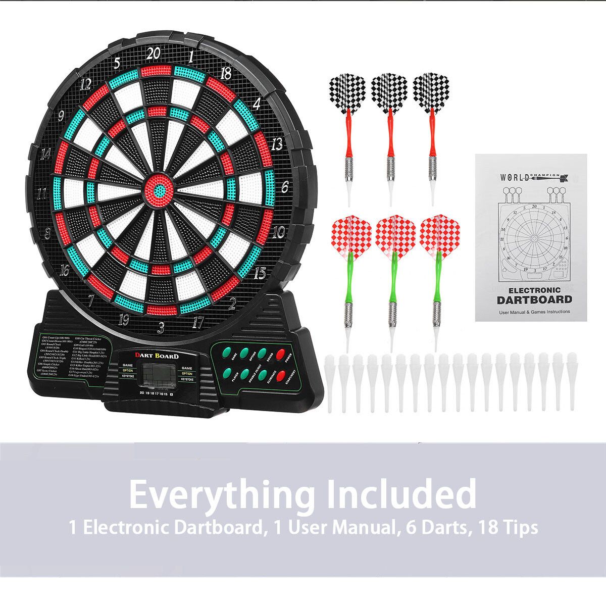 Electronic Dart Board Dartboard Set LCD Score Display With 6 Darts 18 Tips Sets Party Toy Funny Flying Game Gift Box Home Decor