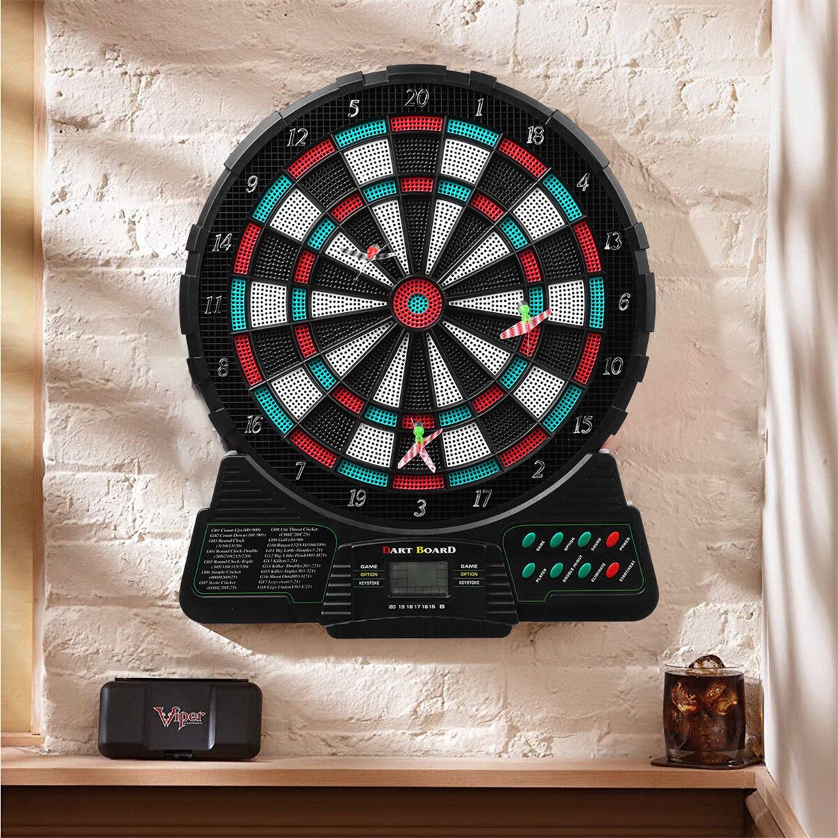 Electronic Dart Board Dartboard Set LCD Score Display With 6 Darts 18 Tips Sets Party Toy Funny Flying Game Gift Box Home Decor