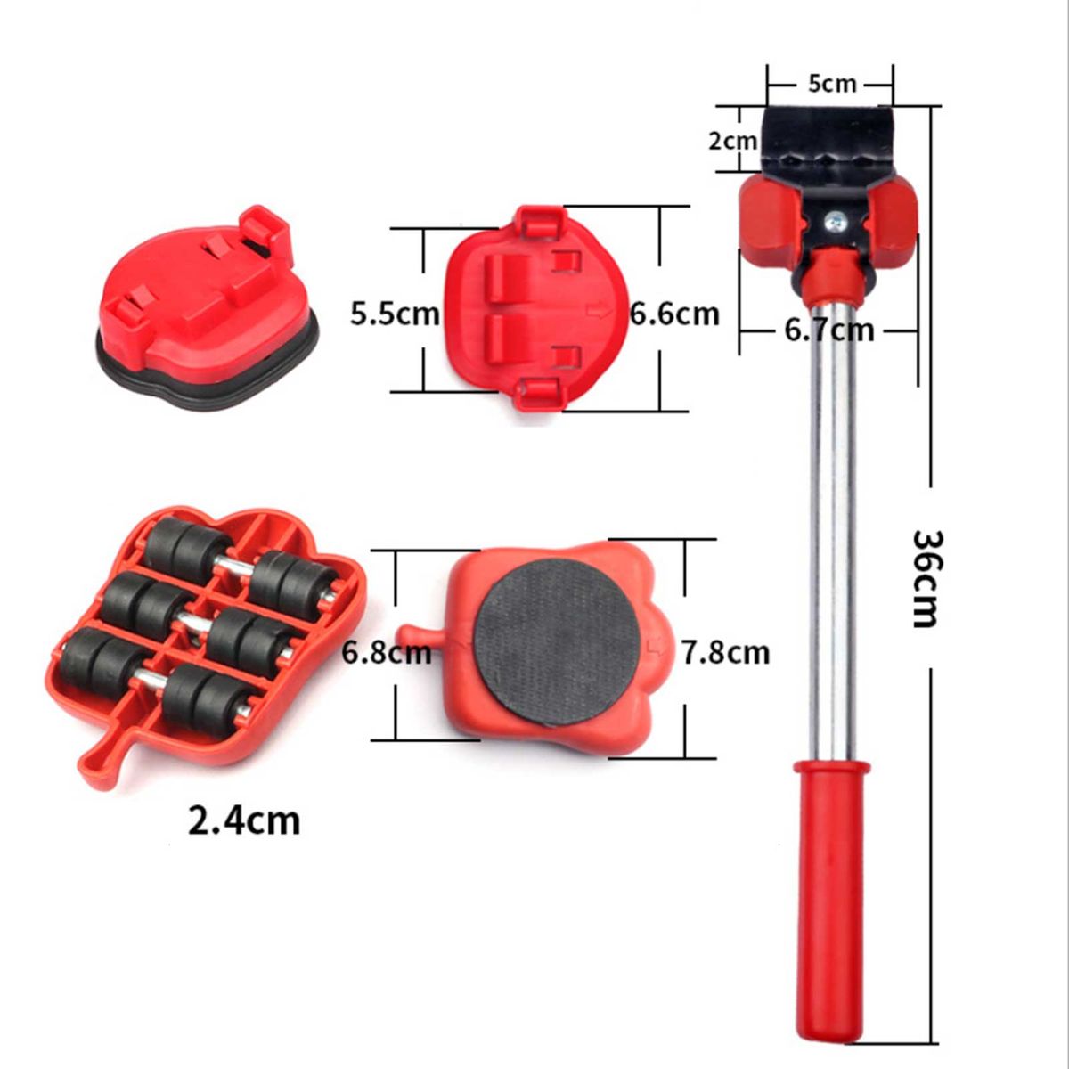 5Pcs Portable Furniture Mover Transport Lifter Tools Set