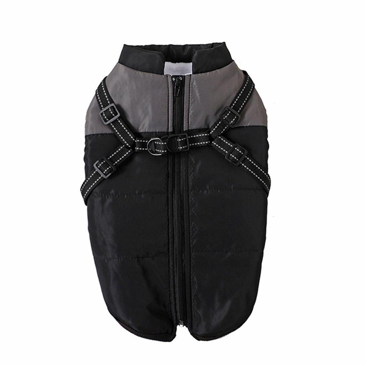 Pet Cotton Coat Winter Thickened Fleece Lining Dog Trench Vest Coat Grey