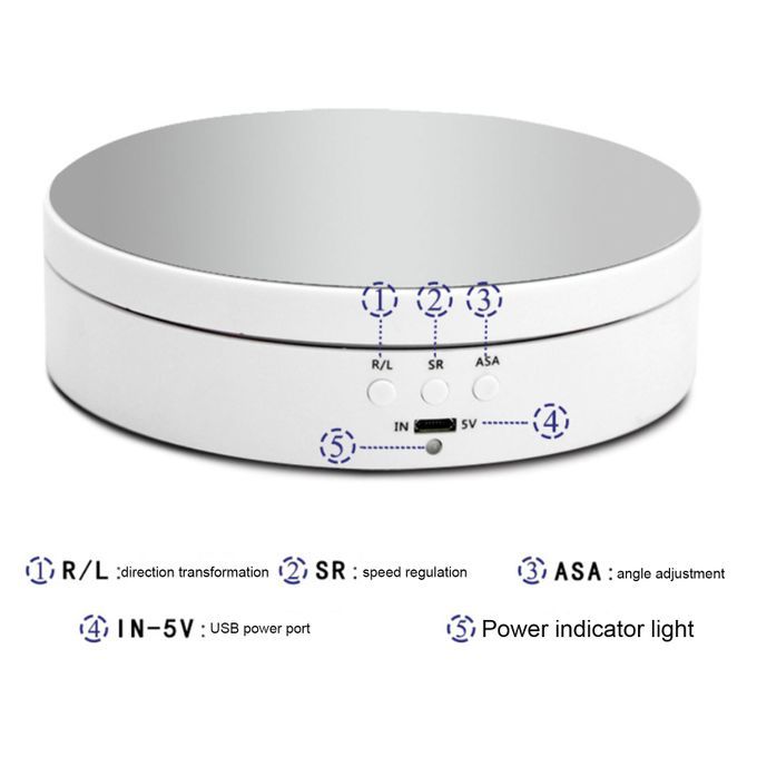 Electric Rotating Display Stand Mirror Surface 3 Speed
