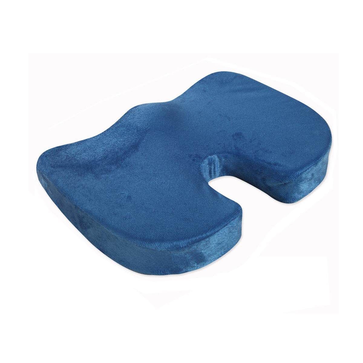 Orthopedic Memory Foam Seat Cushion Pillow Bolster Relief Solution Coccyx Pain Release Royal Blue