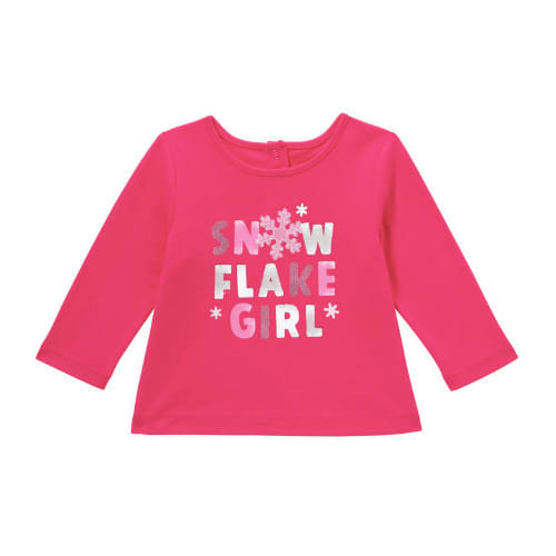 Snow Flake Girl Top - Pink