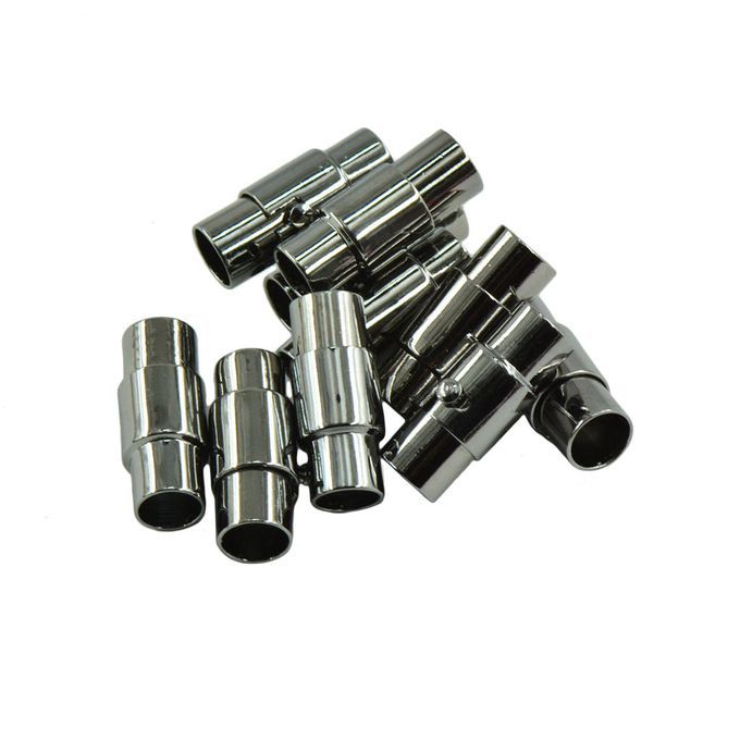 10pcs Black Magnetic Hook Clasps Leather Slide Lock DIY Bracelet 4mm