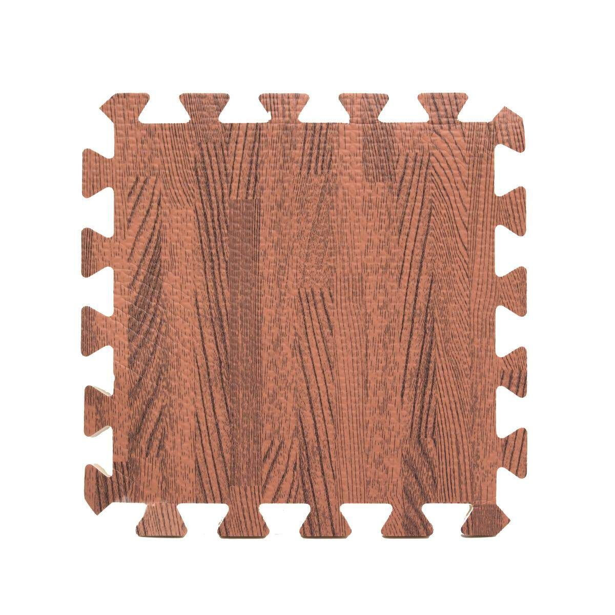4PCS (31*31cm) Wood Foam Exercise Floor Mats Gym Garage Mats