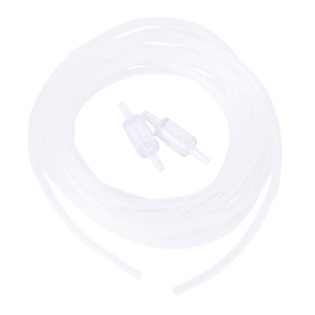 5M  Tube Hose Line Pump W Check Valve For Oxygen Aquarium   Air Pipe