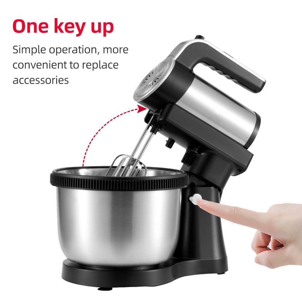 Egg Beater 5 Speed Household Electric Handheld Desktop 1000W High Power 4L Large Capacity Separate Kitchen Machine Whipping Cream Baking Mixer Automatic Whisk