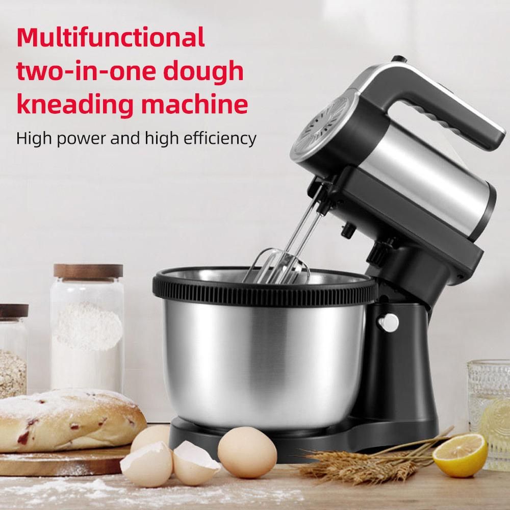 Egg Beater 5 Speed Household Electric Handheld Desktop 1000W High Power 4L Large Capacity Separate Kitchen Machine Whipping Cream Baking Mixer Automatic Whisk
